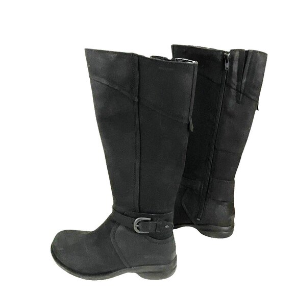 Merrell Womens Knee High Boots Black Size 8 Buckle Side Zipper Riding Western - Picture 5 of 8